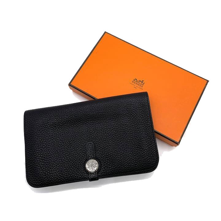 HERMES エルメス 二つ折り長財布 ドゴンGM トリヨンクレマンス