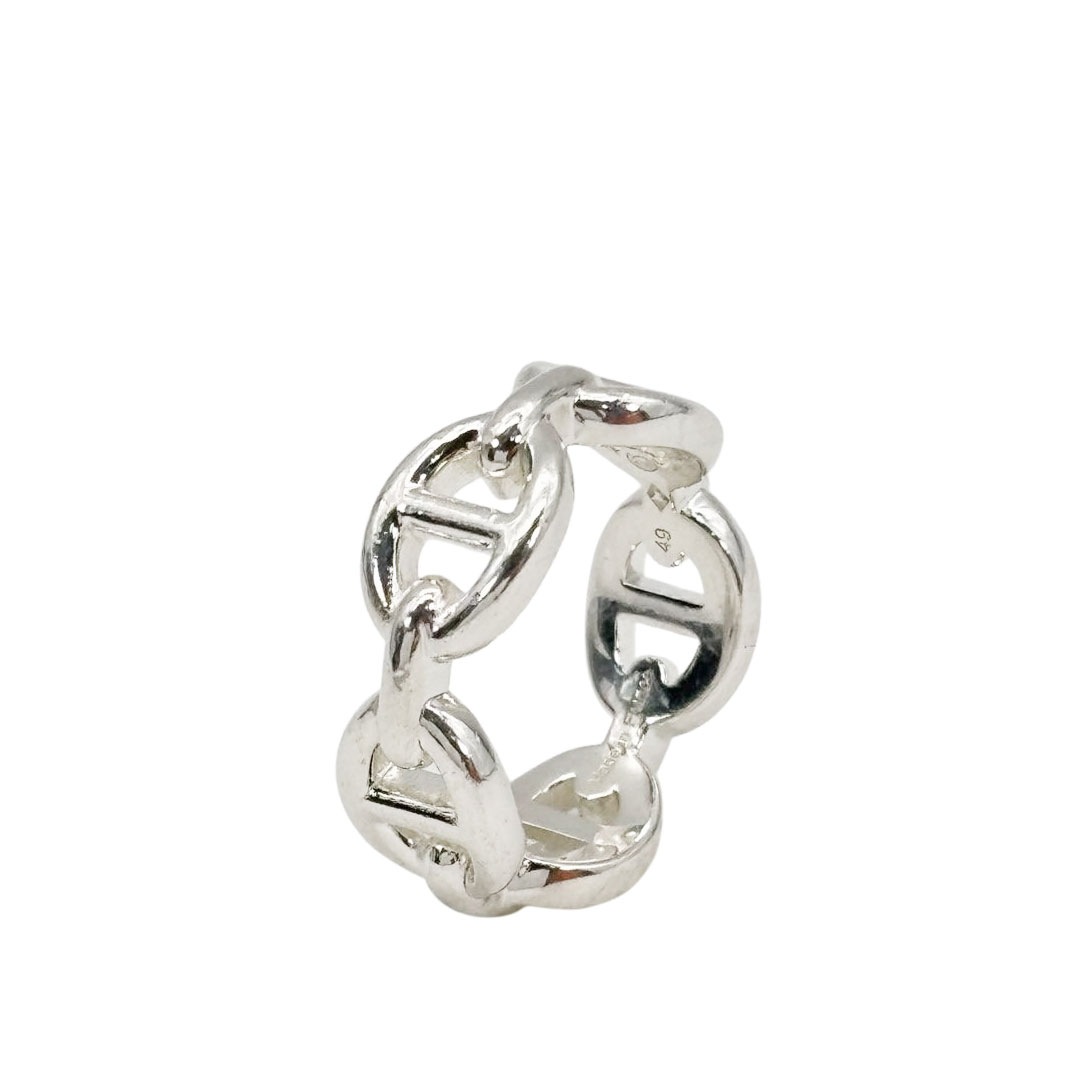 HERMES エルメス リング 指輪 シェーヌダンクル アンシェネ Ag925 シルバー #49(約9号) 5.2g