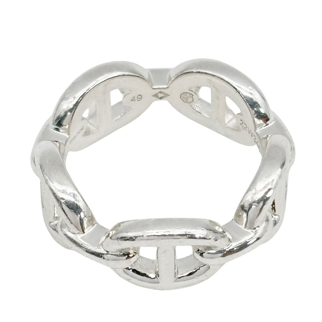 HERMES エルメス リング 指輪 シェーヌダンクル アンシェネ Ag925 シルバー #49(約9号) 5.2g