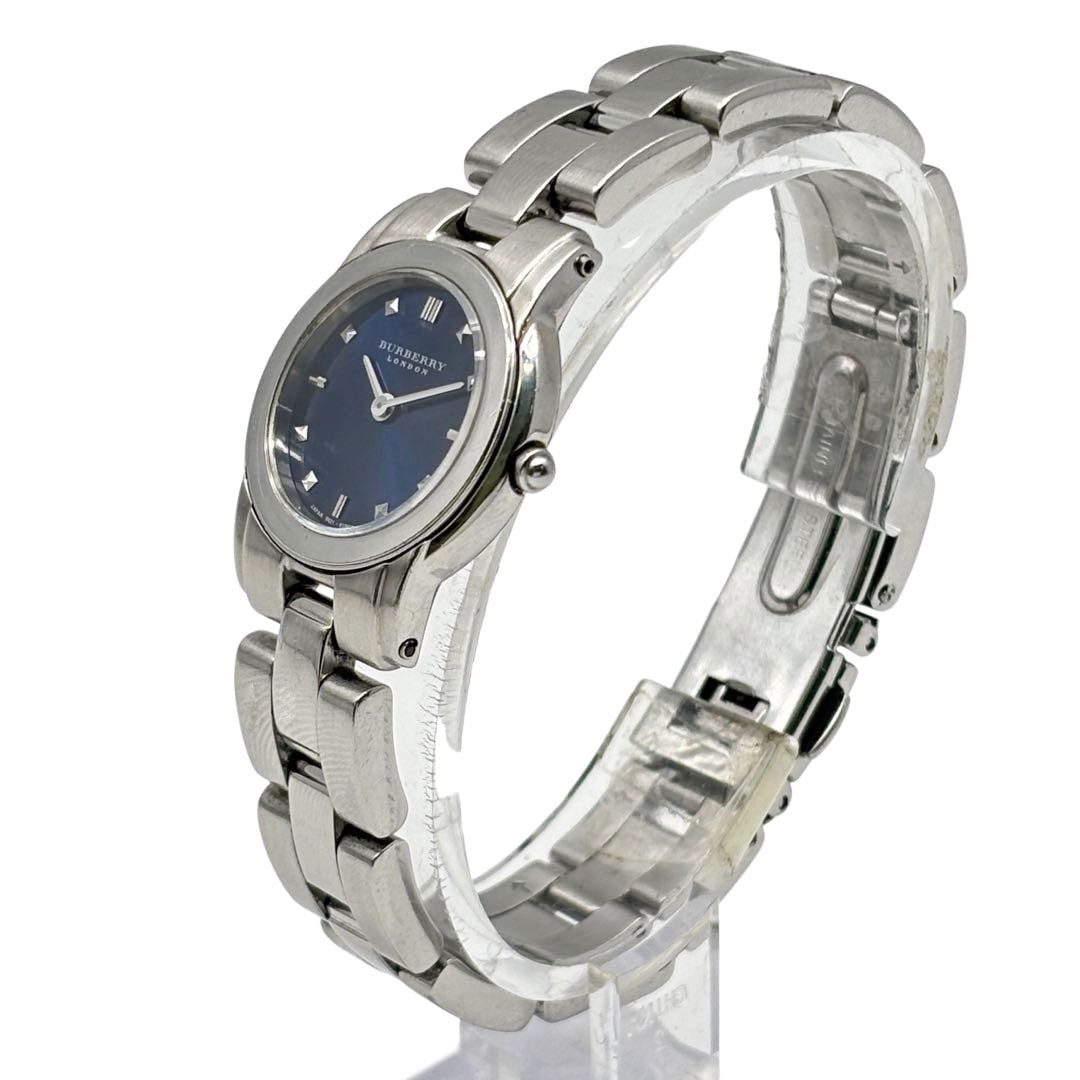 BURBERRY バーバリー レディース腕時計 QZ SS シルバー/ブルー文字盤 5421-H11411
