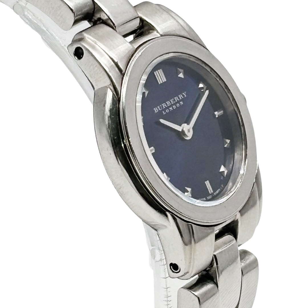 BURBERRY バーバリー レディース腕時計 QZ SS シルバー/ブルー文字盤 5421-H11411