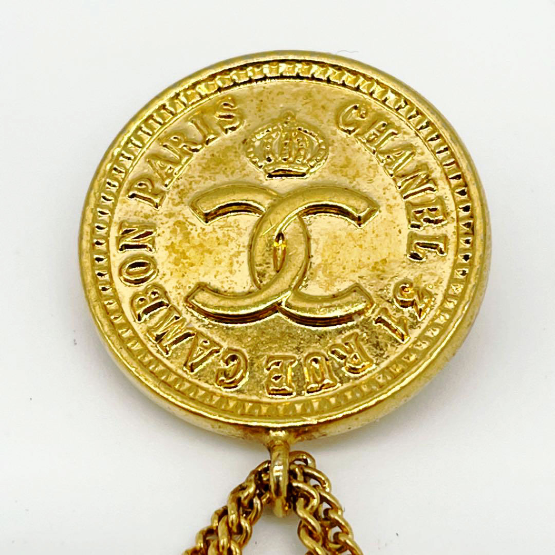 CHANEL シャネル ブローチ マトラッセ バッグモチーフ ゴールド