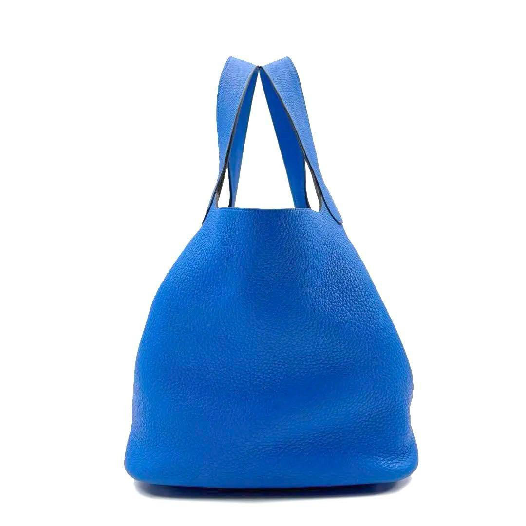 HERMES エルメス ハンドバッグ ピコタンロック22 MM トリヨンクレマンス ブルーイドラ/シルバー金具 X刻印