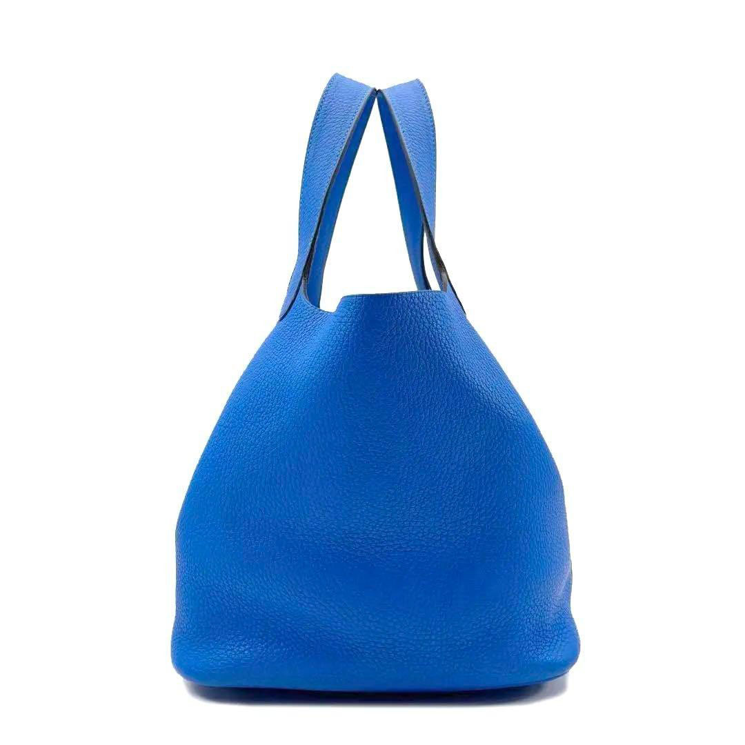 HERMES エルメス ハンドバッグ ピコタンロック22 MM トリヨンクレマンス ブルーイドラ/シルバー金具 X刻印