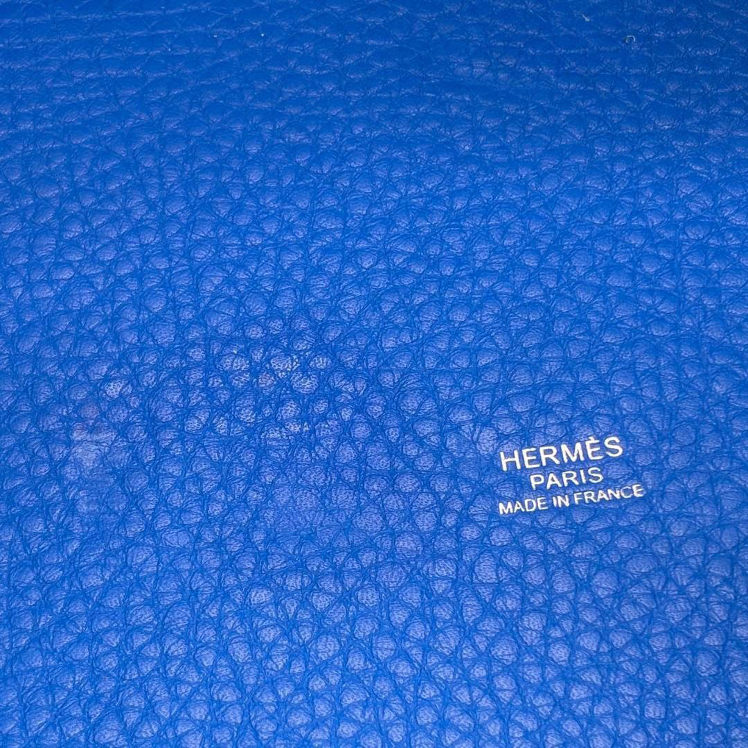 HERMES エルメス ハンドバッグ ピコタンロック22 MM トリヨンクレマンス ブルーイドラ/シルバー金具 X刻印