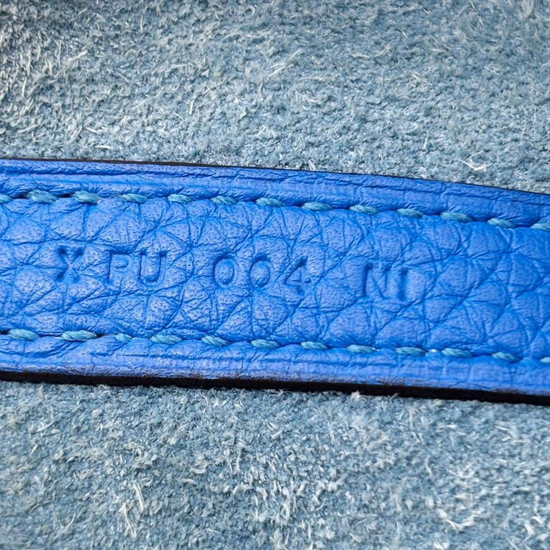 HERMES エルメス ハンドバッグ ピコタンロック22 MM トリヨンクレマンス ブルーイドラ/シルバー金具 X刻印