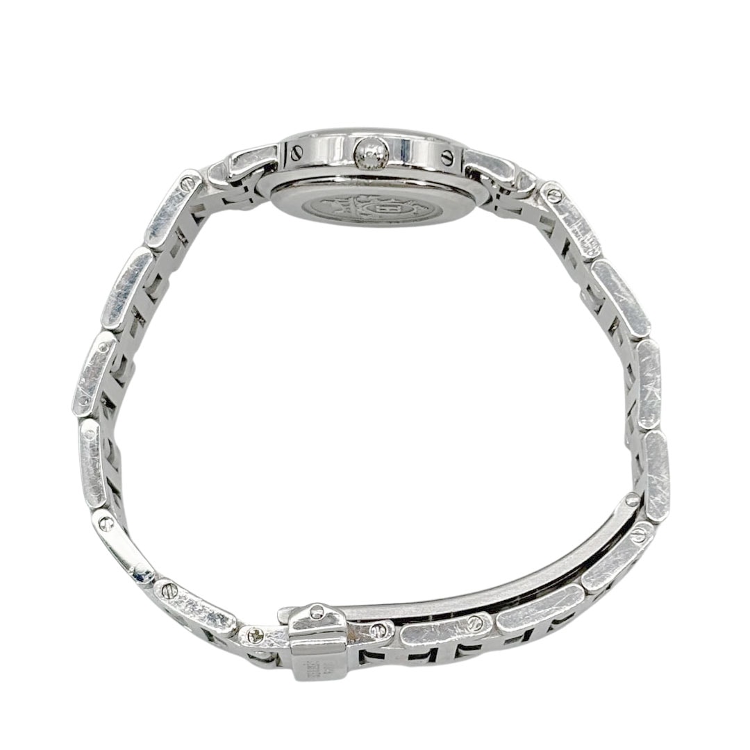 HERMES エルメス レディース腕時計 クリッパー QZ デイト シルバー グレー文字盤 CL4.210