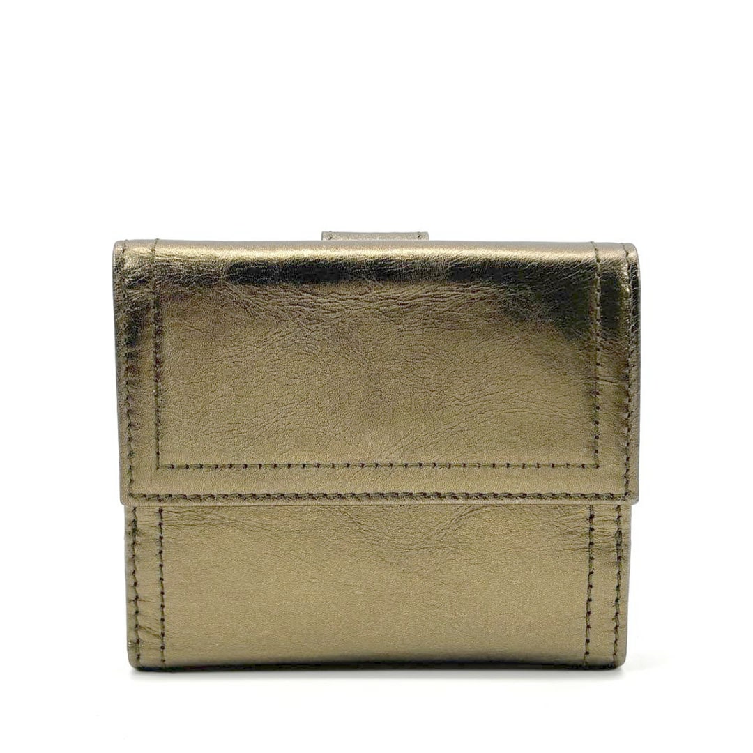 GUCCI グッチ 二つ折り財布 ヒストリア コンパクトウォレット クレスト 紋章 レザー ゴールド系 190352 4276