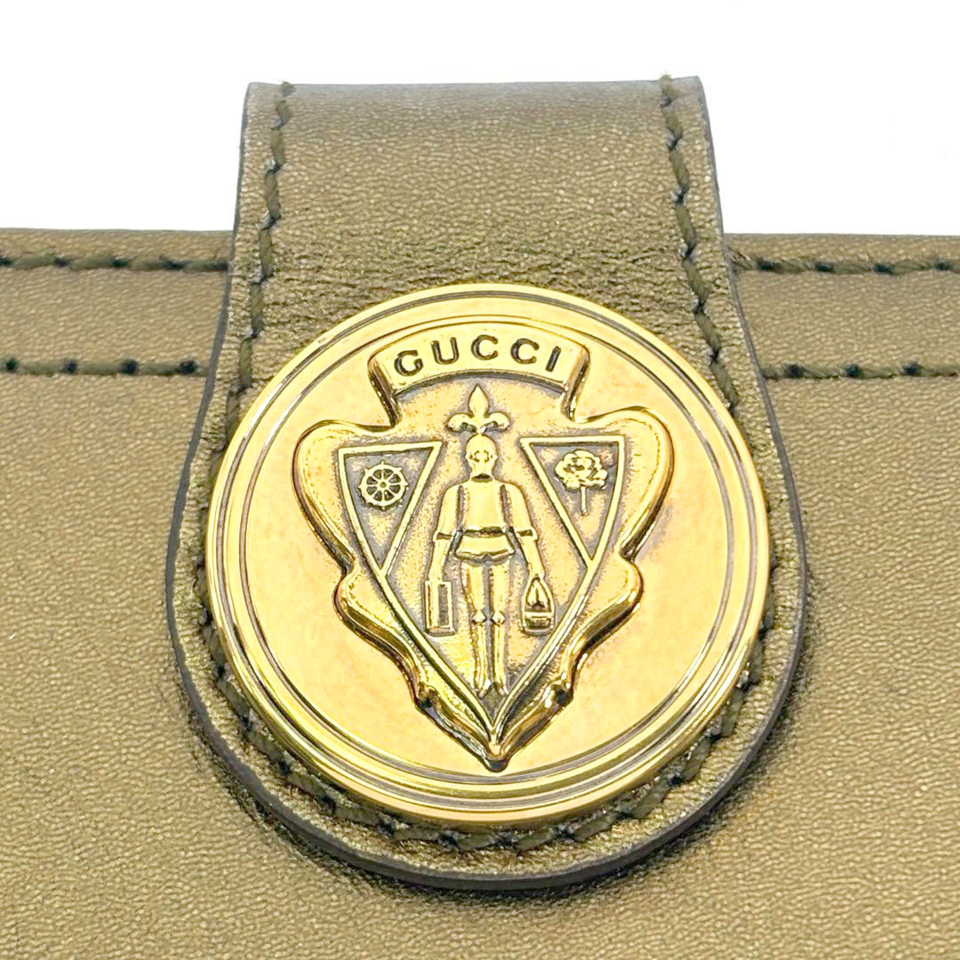 GUCCI グッチ 二つ折り財布 ヒストリア コンパクトウォレット クレスト