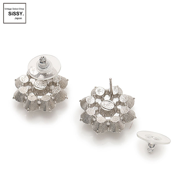 ■シャネル■ ピアス ココマーク ラインストーン シルバー クリア B16V 【CHANEL】