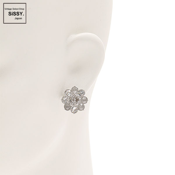 ■シャネル■ ピアス ココマーク ラインストーン シルバー クリア B16V 【CHANEL】