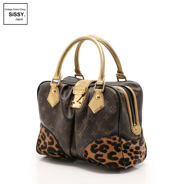 ■ルイヴィトン■ アデル ハンドバッグ レオパード PVC レザー ハラコ ブラウン ベージュ 2WAY M95284 【LOUIS VUITTON】
