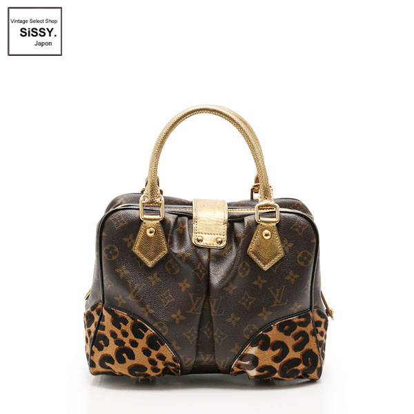 ■ルイヴィトン■ アデル ハンドバッグ レオパード PVC レザー ハラコ ブラウン ベージュ 2WAY M95284 【LOUIS VUITTON】