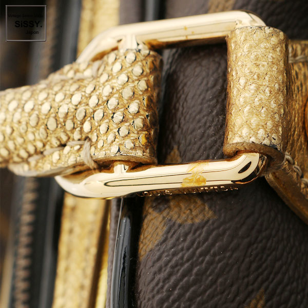 ■ルイヴィトン■ アデル ハンドバッグ レオパード PVC レザー ハラコ ブラウン ベージュ 2WAY M95284 【LOUIS VUITTON】