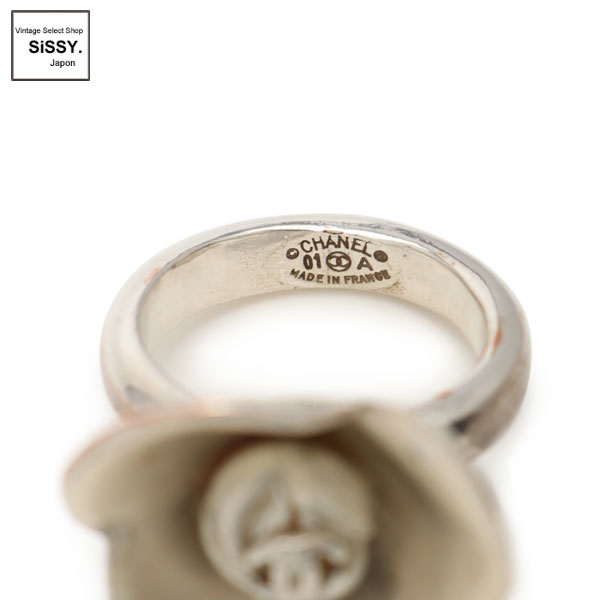【美品】正規品 シャネル カメリア付きココマークリング 黒×シルバー 指輪 楽天市場】シャネル CHANEL カメリア ココマーク フラワー リング 指輪