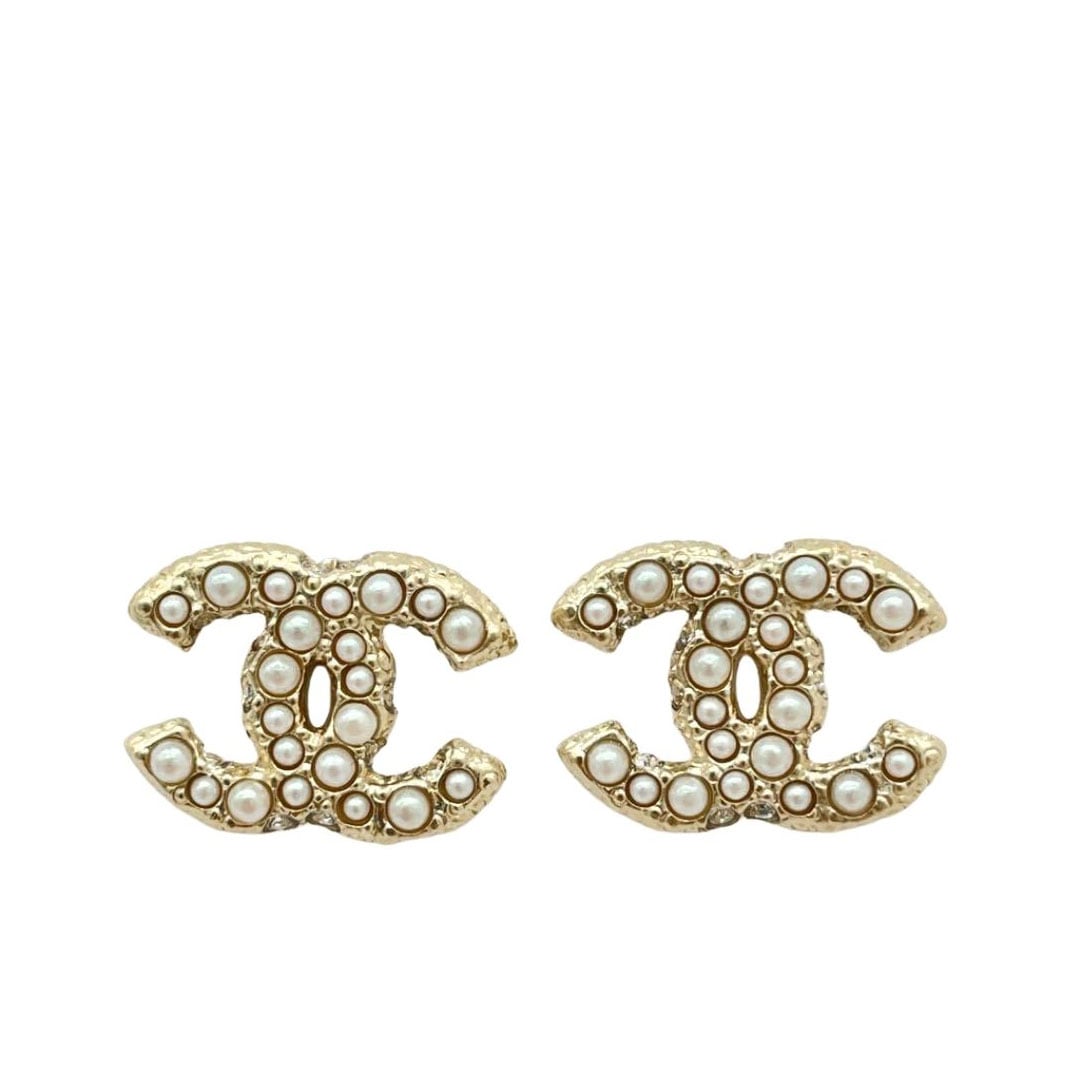 CHANEL シャネル ピアス ココマーク フェイクパール ゴールド
