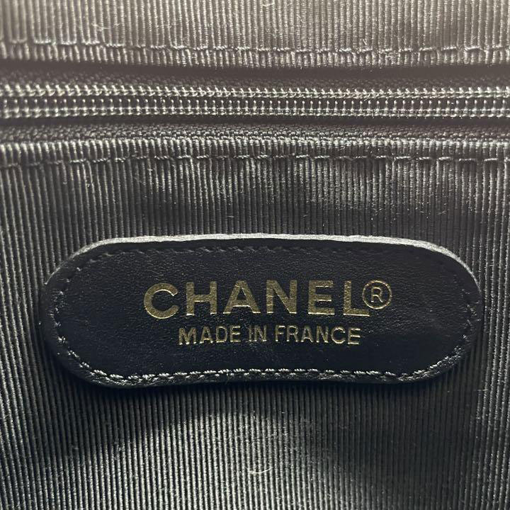 CHANEL シャネル 2WAY ボストン ショルダーバッグ ココマーク エナメル ブラック  ゴールド金具 4番台