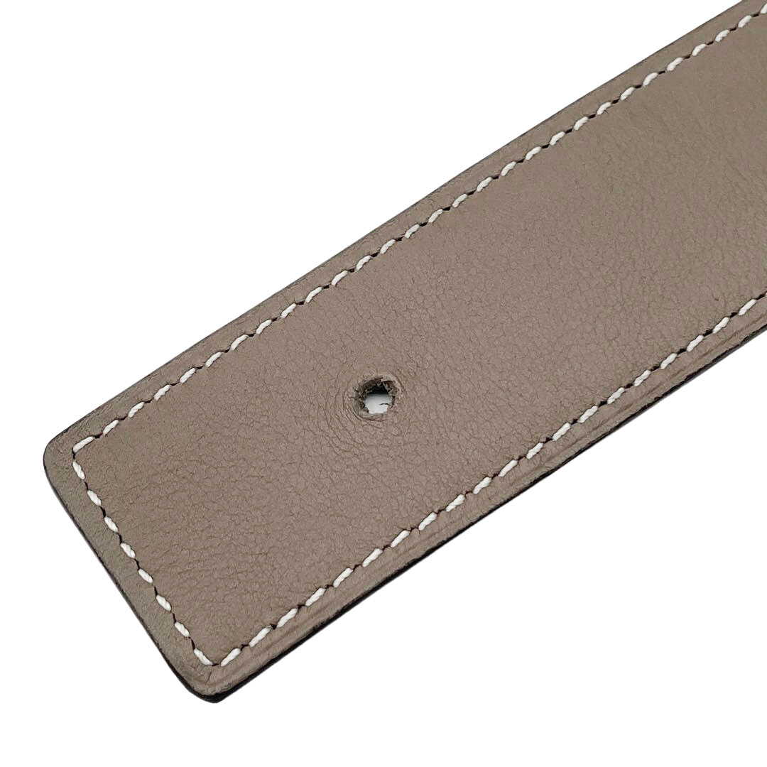 HERMES エルメス Hベルト コンスタンス 80 リバーシブル ヴォーエプソン×スイフト エトゥープ ブルーサフィール シルバー金具 □N刻印