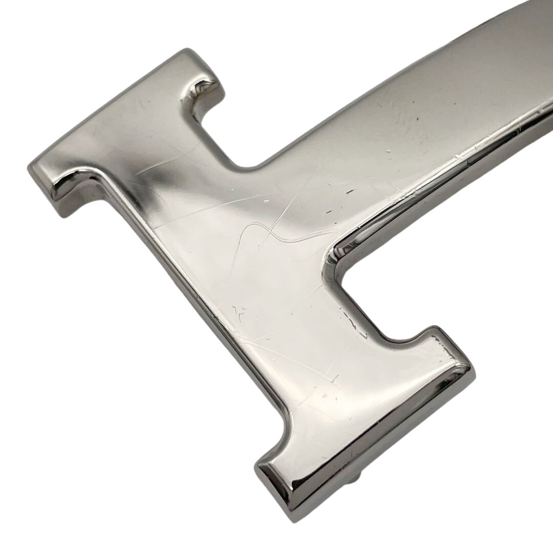 HERMES エルメス Hベルト コンスタンス 80 リバーシブル ヴォーエプソン×スイフト エトゥープ ブルーサフィール シルバー金具 □N刻印