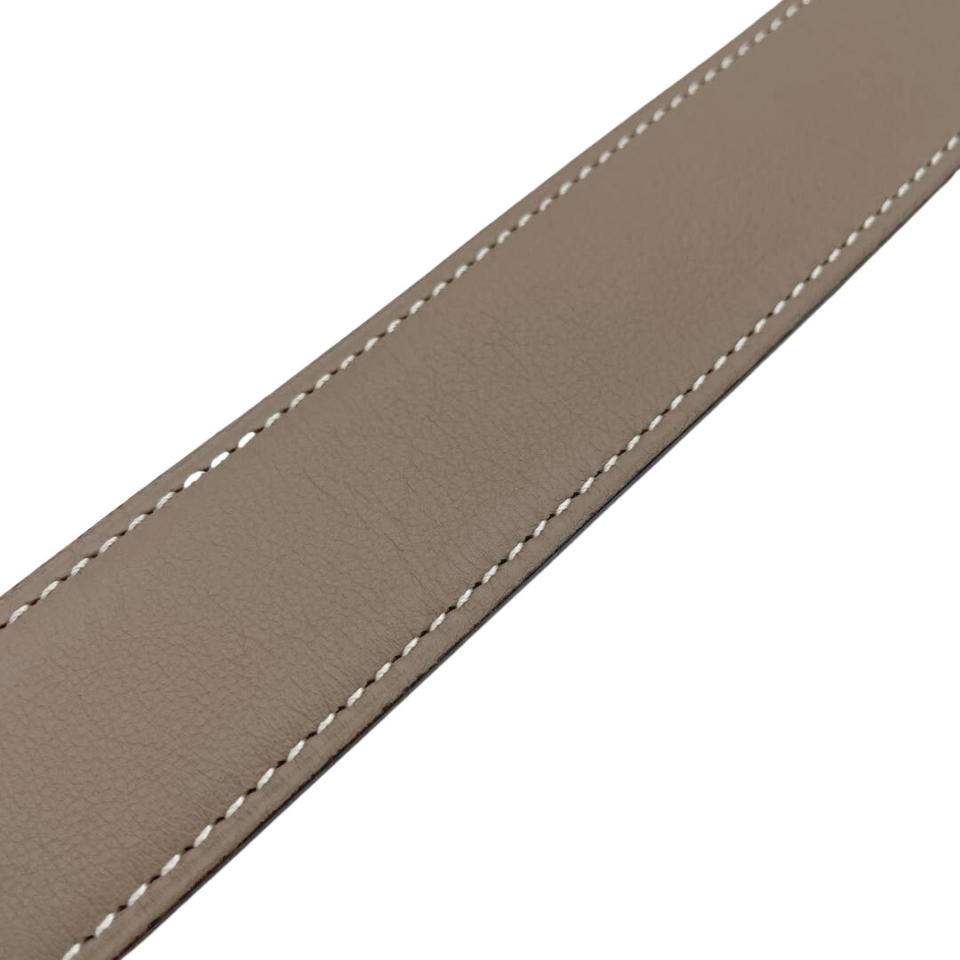 HERMES エルメス Hベルト コンスタンス 80 リバーシブル ヴォーエプソン×スイフト エトゥープ ブルーサフィール シルバー金具 □N刻印