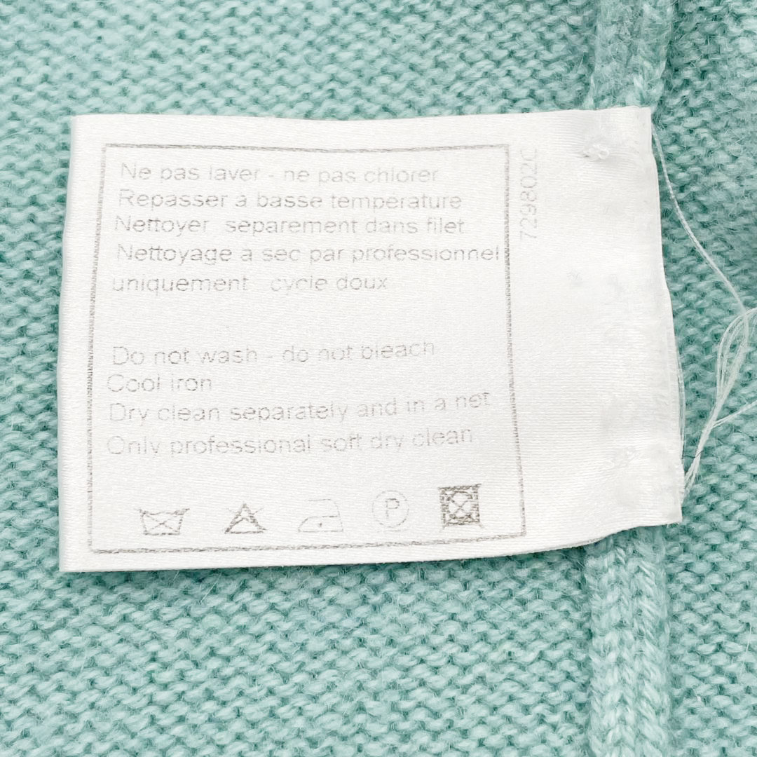 CHANEL シャネル カーディガン カシミア 36 ミント系 05P P25395