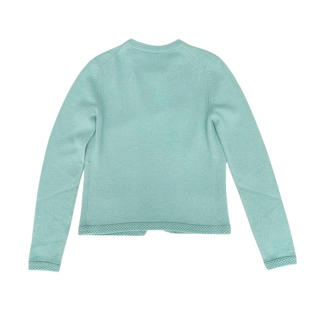 CHANEL シャネル カーディガン カシミア 36 ミント系 05P P25395