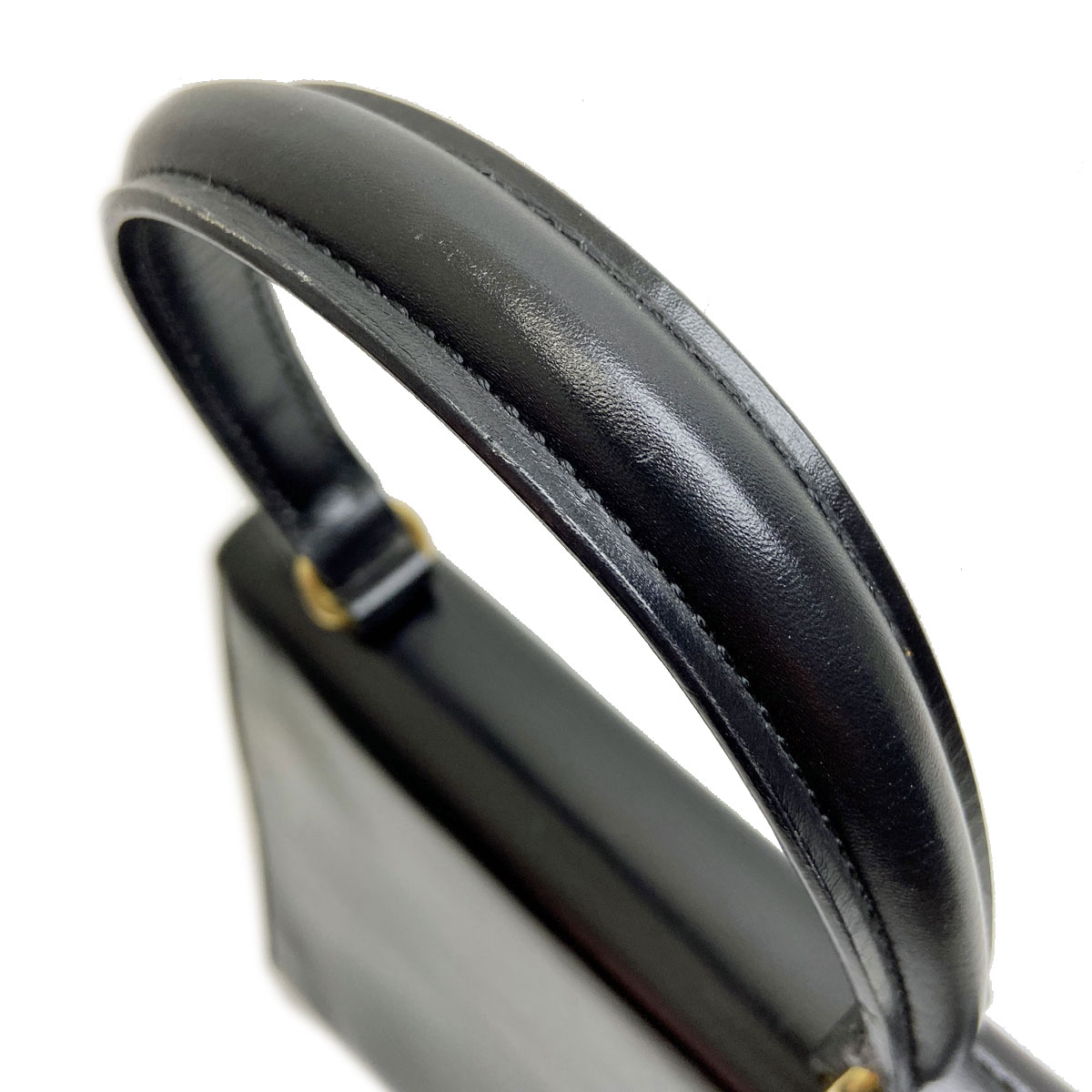 CELINE セリーヌ ハンドバッグ レザー ブラック/ゴールド金具 M10