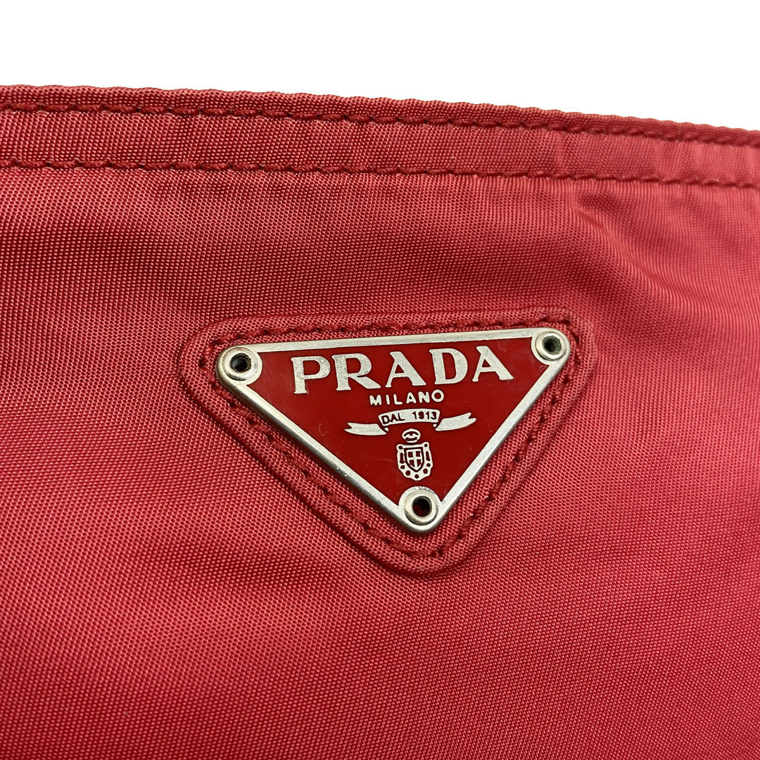 PRADA プラダ テスート ナイロン ショルダーバッグ レッド