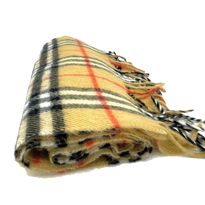 BURBERRY LONDON バーバリーロンドン マフラー バーバリーチェック ウール100％ ブラウン ブラック レッド