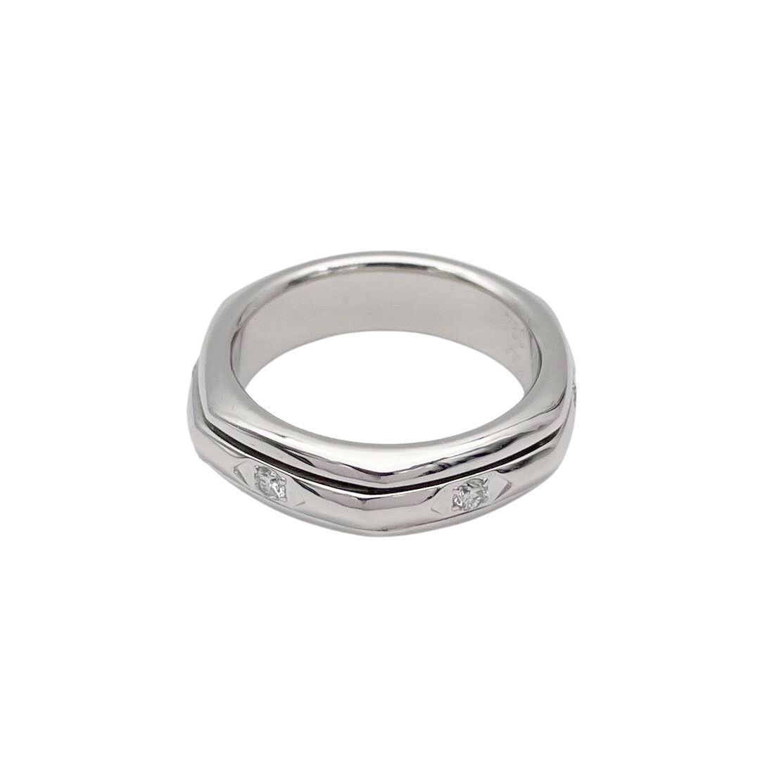 PIAGET ピアジェ ポセションリング 指輪 6Pダイヤ 750(K18WG) #55(約14号) 1998 11.4g