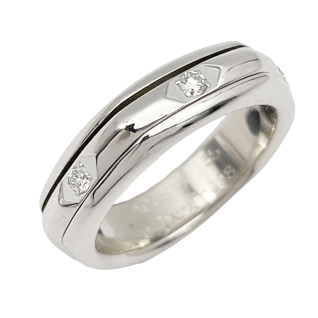 PIAGET ピアジェ ポセションリング 指輪 6Pダイヤ 750(K18WG) #55(約14号) 1998 11.4g