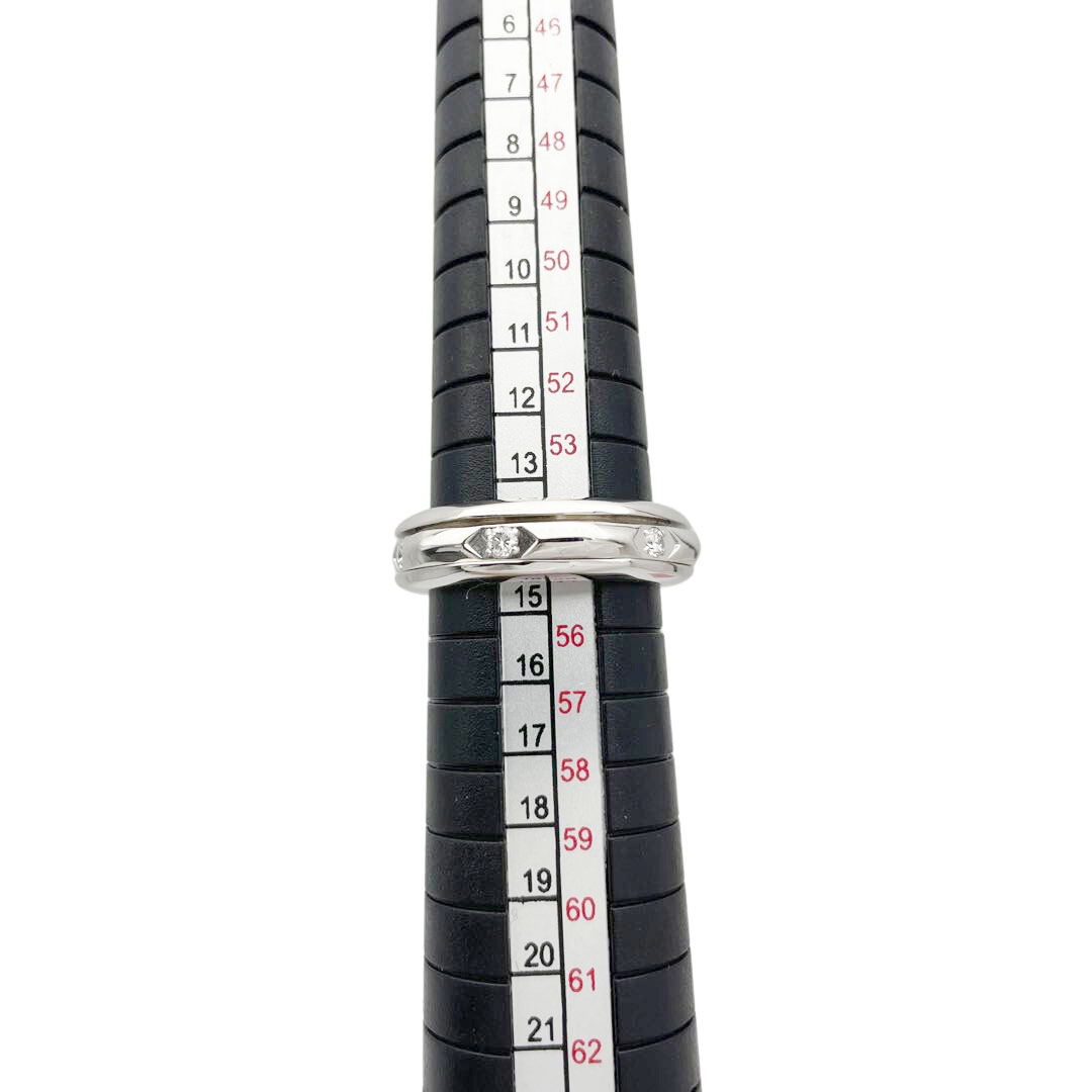 PIAGET ピアジェ ポセションリング 指輪 6Pダイヤ 750(K18WG) #55(約14号) 1998 11.4g