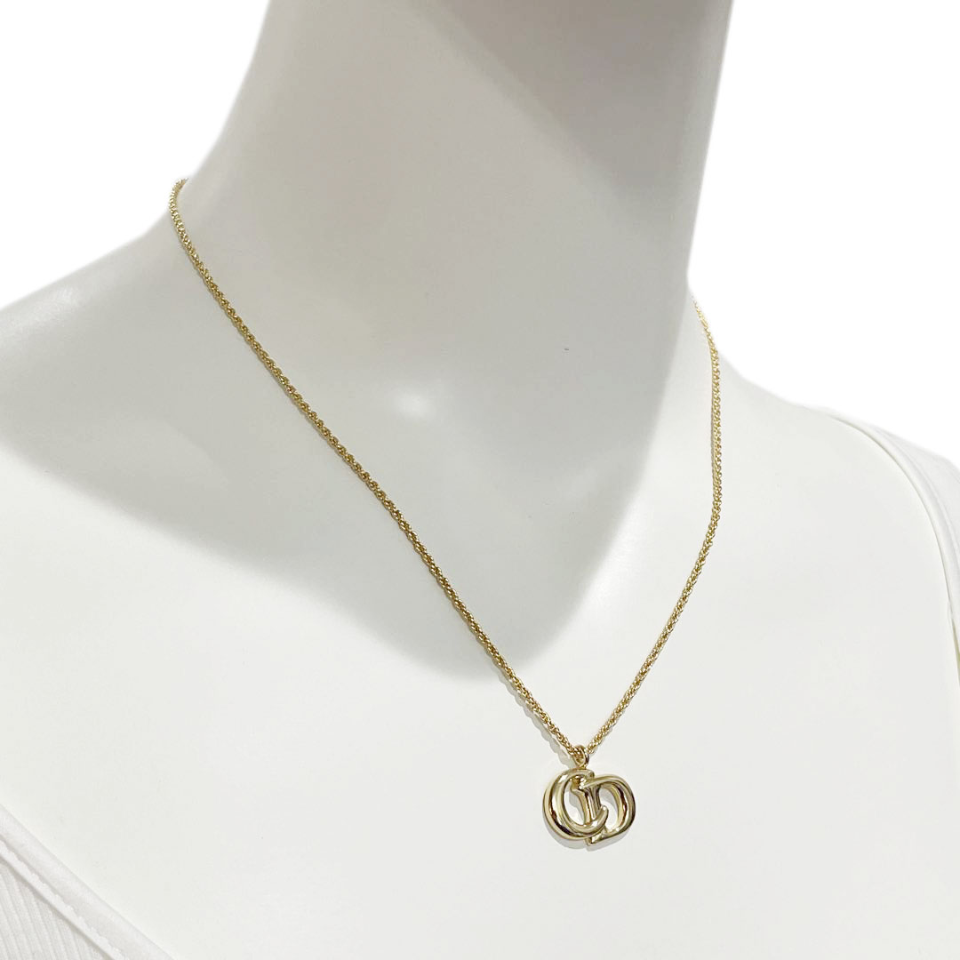 Christian Dior クリスチャンディオール ネックレス CDロゴ ゴールド