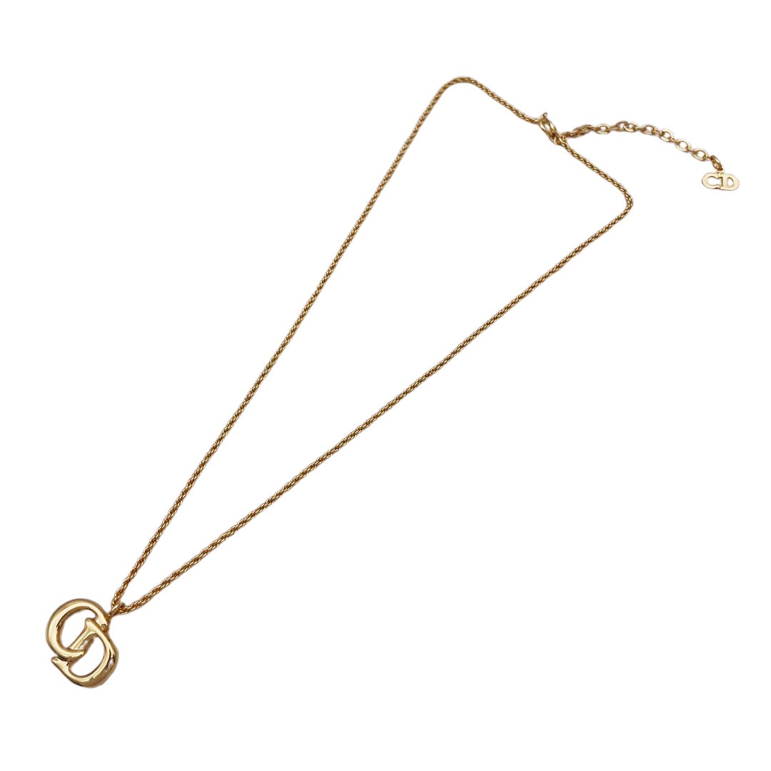 Christian Dior クリスチャンディオール ネックレス CDロゴ ゴールド