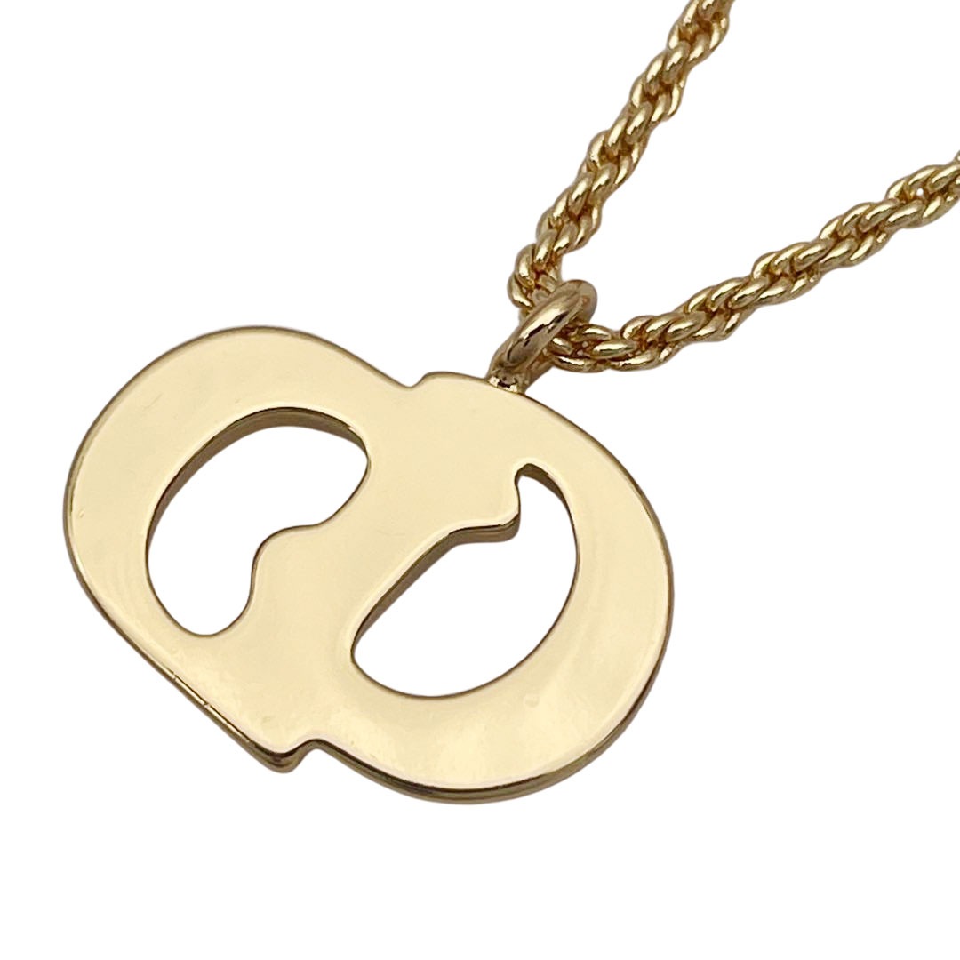 Christian Dior クリスチャンディオール ネックレス CDロゴ ゴールド