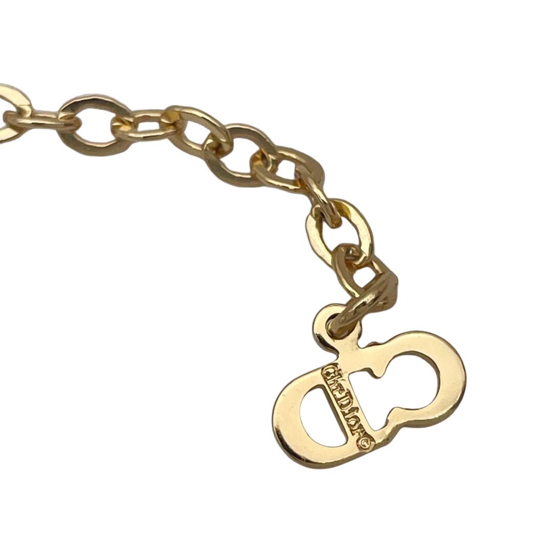 Christian Dior クリスチャンディオール ネックレス CDロゴ ゴールド