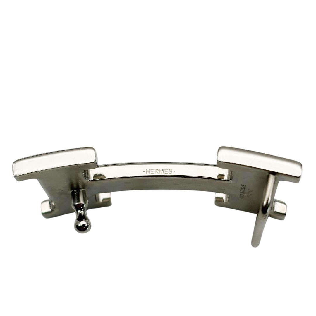 HERMES エルメス Hベルト コンスタンス マルトレ 90 リバーシブル ブラック ショコラ シルバー金具 □P刻印