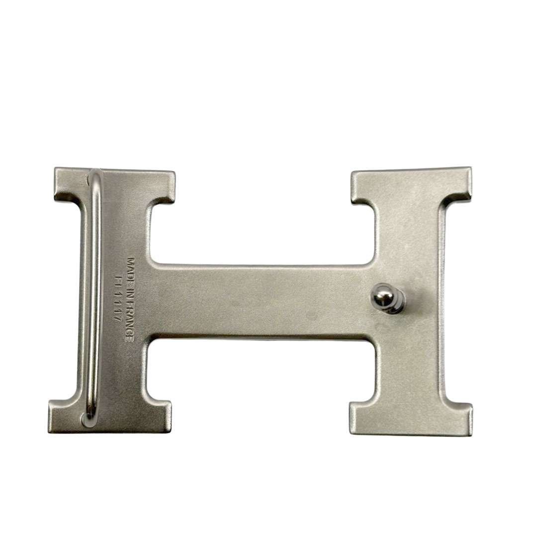 HERMES エルメス Hベルト コンスタンス マルトレ 90 リバーシブル ブラック ショコラ シルバー金具 □P刻印