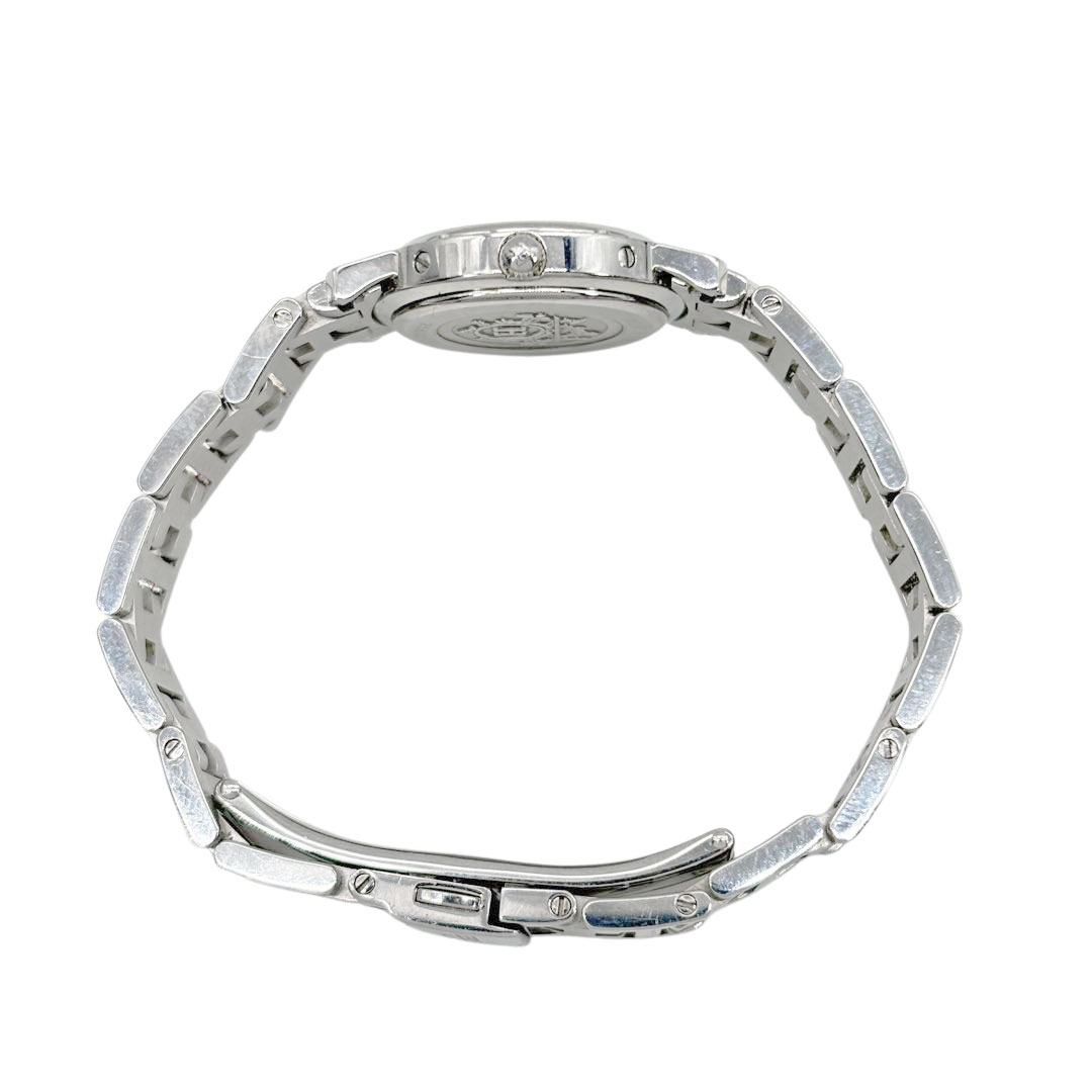 HERMES エルメス レディース腕時計 クリッパー QZ デイト シルバー 白文字盤 CL4.210 ※後期モデル