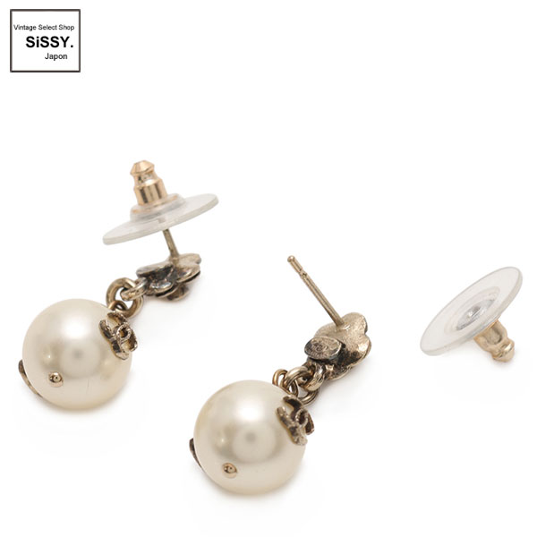 ■シャネル■ ピアス ココマーク フェイクパール ゴールド アイボリー 11P 【CHANEL】
