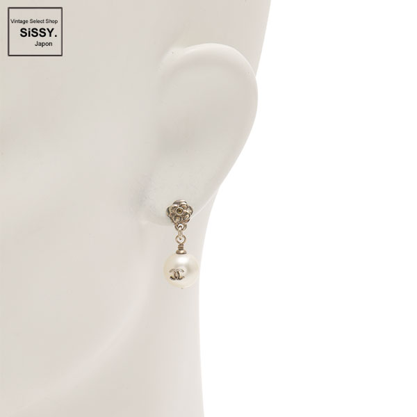 ■シャネル■ ピアス ココマーク フェイクパール ゴールド アイボリー 11P 【CHANEL】