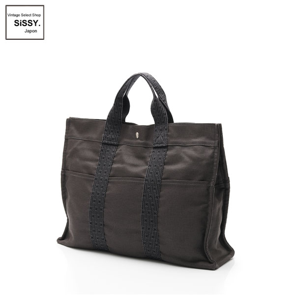 ■エルメス■ エールラインMM トートバッグ キャンバス グレー 【HERMES】