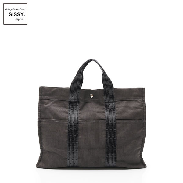 ■エルメス■ エールラインMM トートバッグ キャンバス グレー 【HERMES】