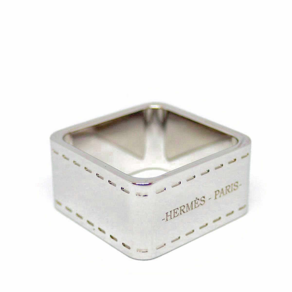 エルメス スカーフリング ボルデュック スクエア シルバー エルメス