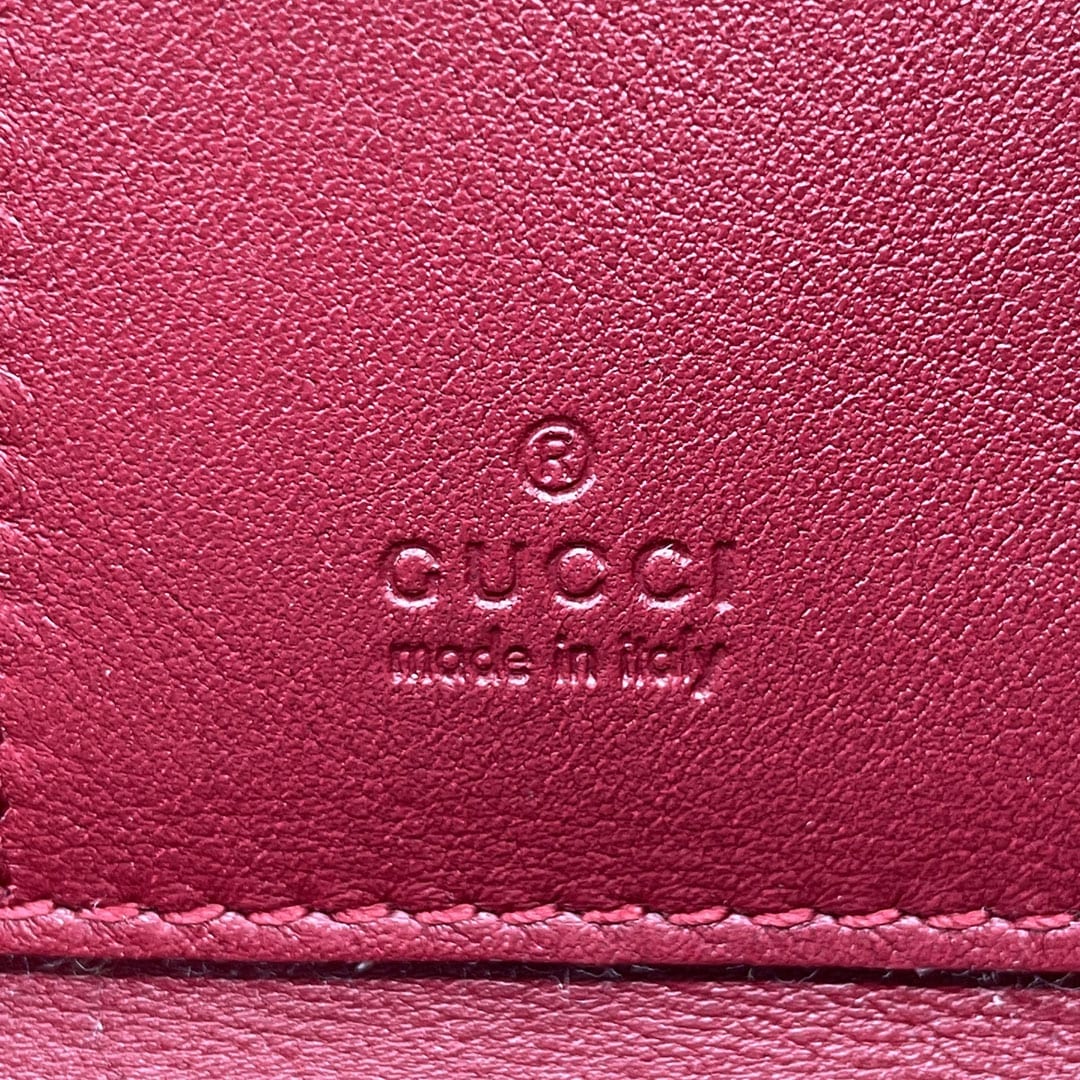 GUCCI グッチ 長財布 L字ファスナー GGキャンバス ハート ベージュ パープル系 295671