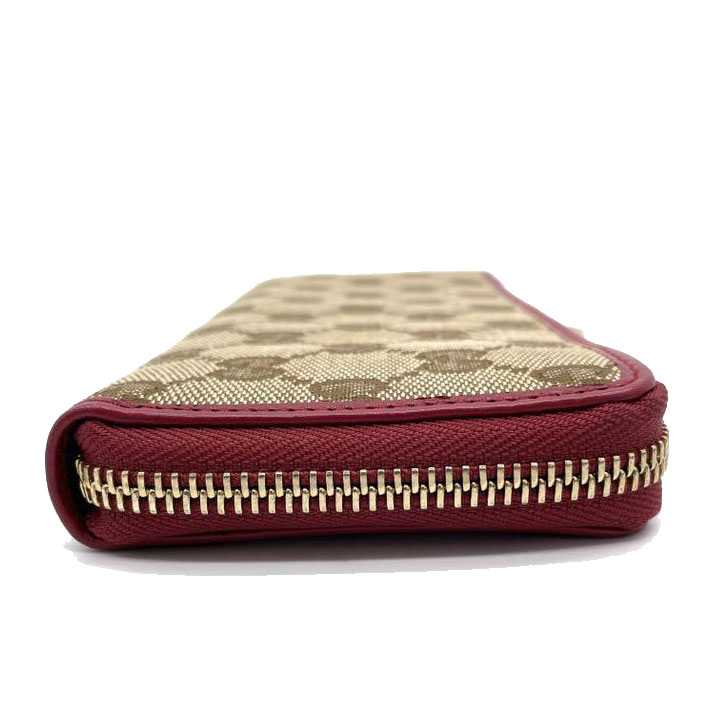 GUCCI グッチ 長財布 L字ファスナー GGキャンバス ハート