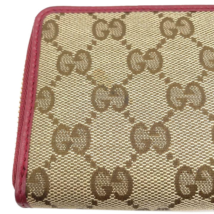 GUCCI グッチ 長財布 L字ファスナー GGキャンバス ハート