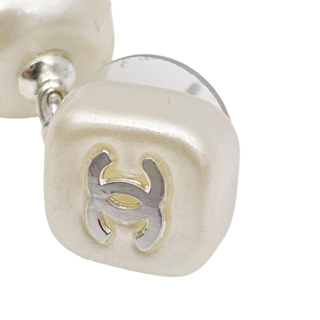 CHANEL シャネル スイングピアス フェイクパール ココマーク シルバー 02A