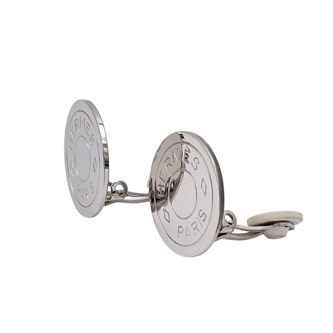 HERMES エルメス イヤリング セリエ メタル シルバー