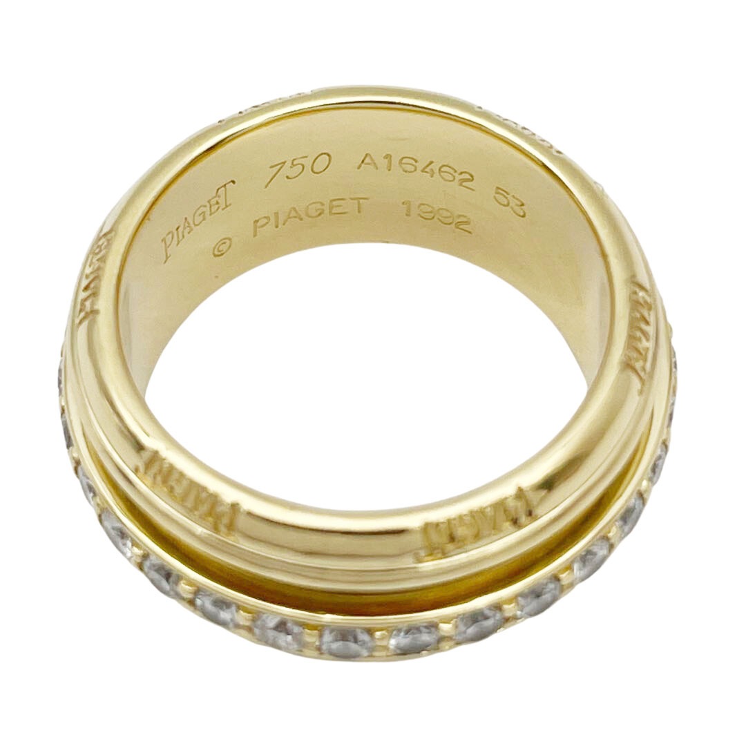 PIAGET ピアジェ ポセションリング 指輪 フルダイヤ エタニティ 750(K18YG) #53(約13号) 13.0g